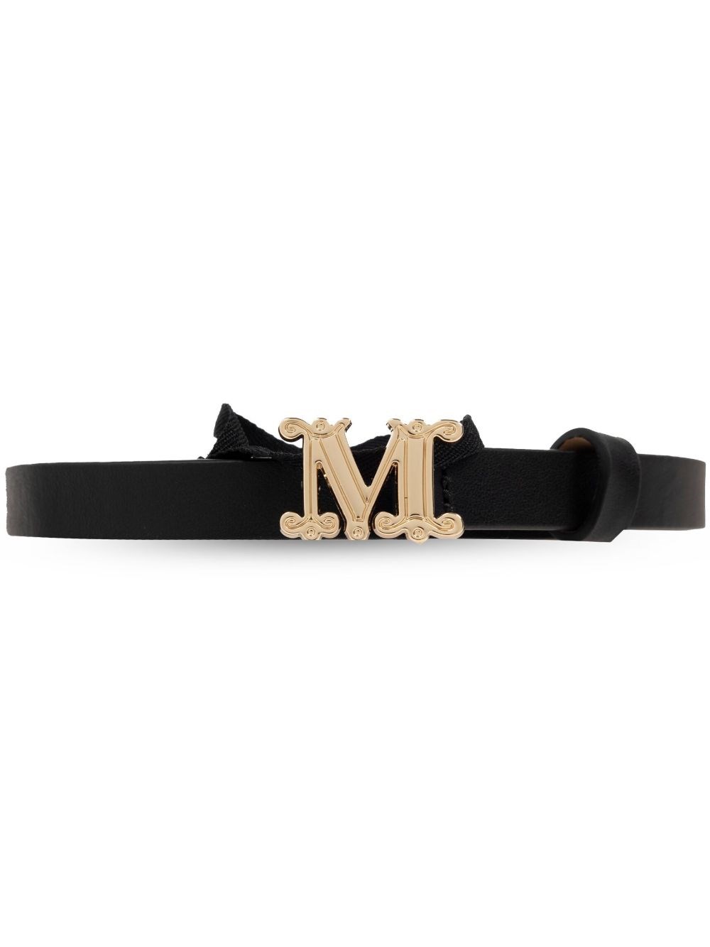 Max Mara Leather Belt In Black