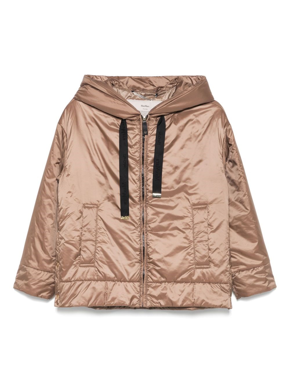 Max Mara The Cube Nylon Jacket In Brown