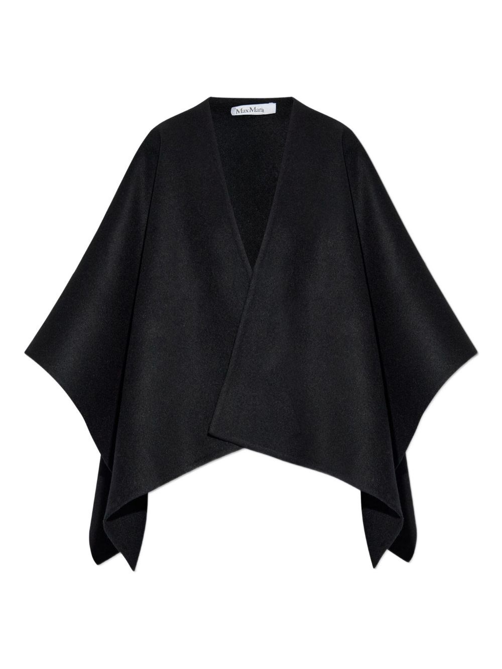 Max Mara Serra Draped Cape In Black
