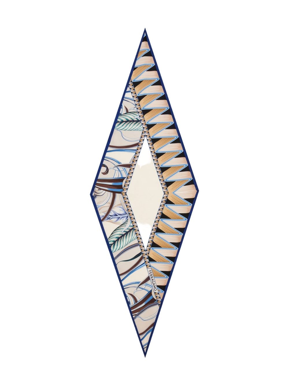 Ferragamo Geometric Pattern Silk Foulard In Multi