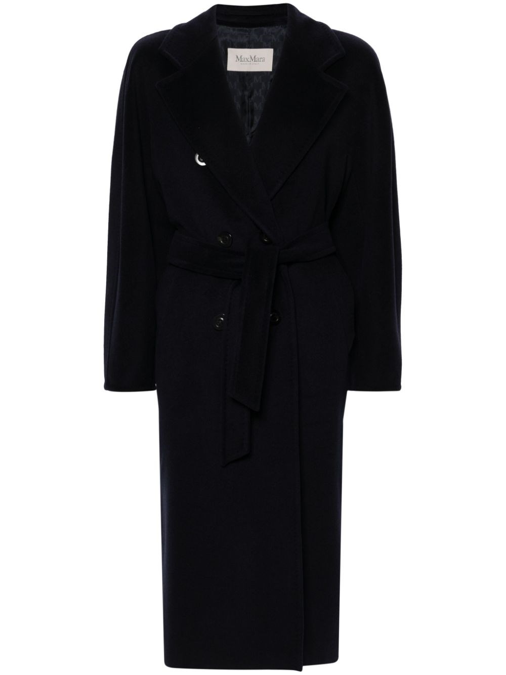 Max Mara Long Wool Coat In Blue