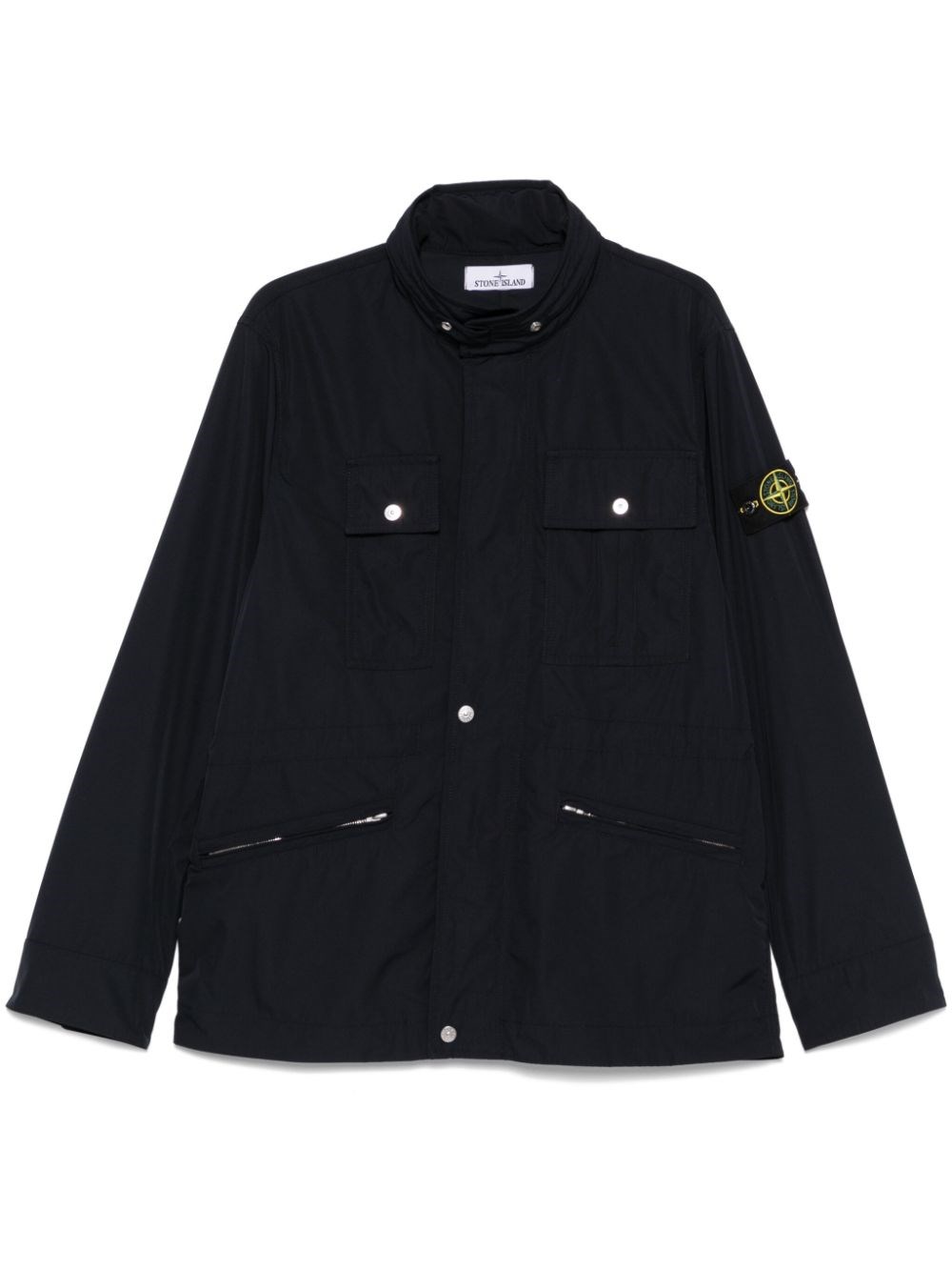 Jacket With Compass Appliqué - Stone Island - Modalova