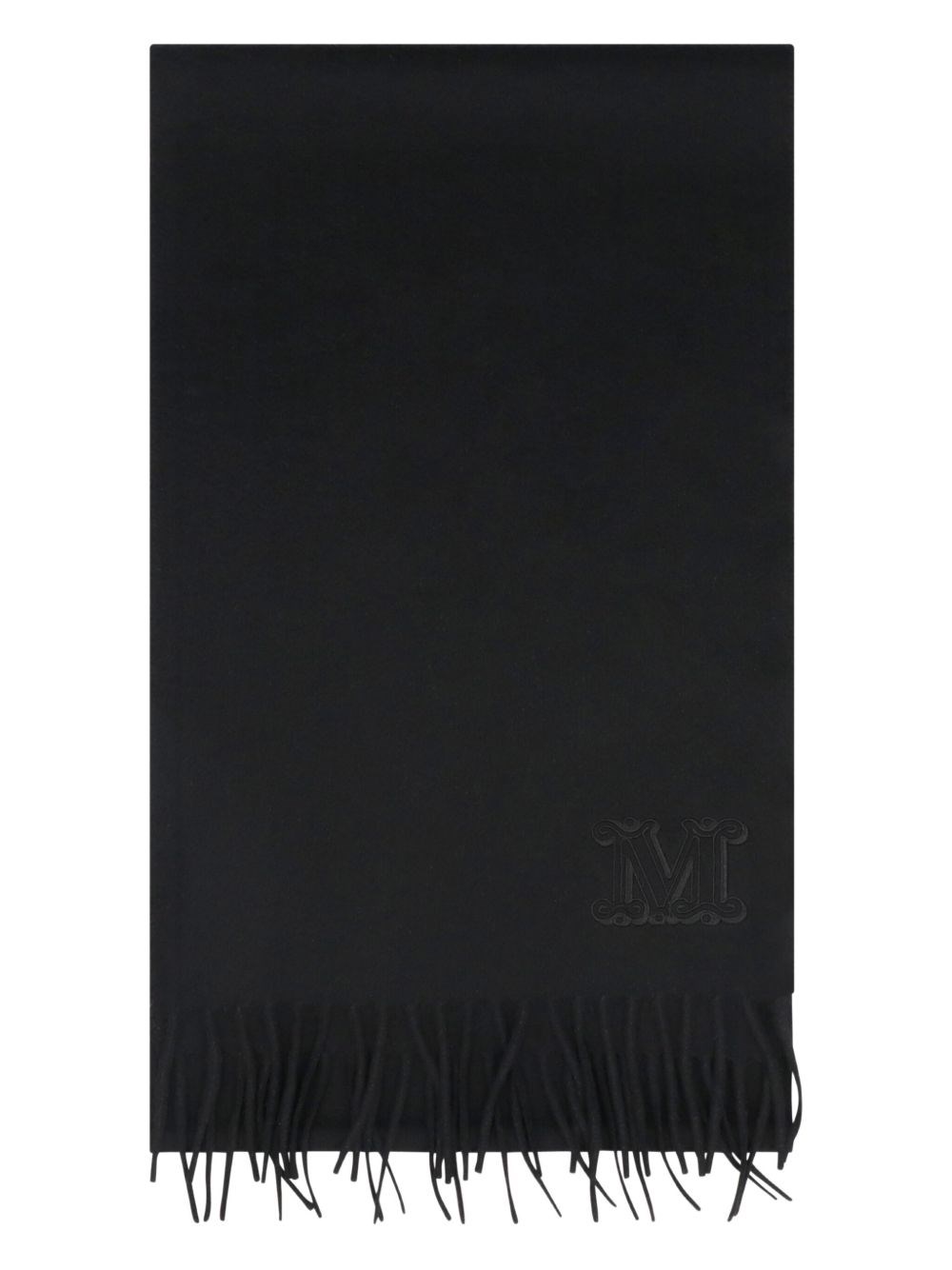 Max Mara Wool Scarf In Black