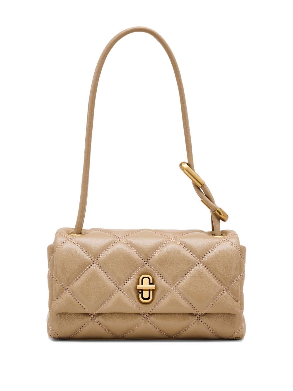 Marc Jacobs The Dual Chain Mini Leather Shoulder Bag In Sand