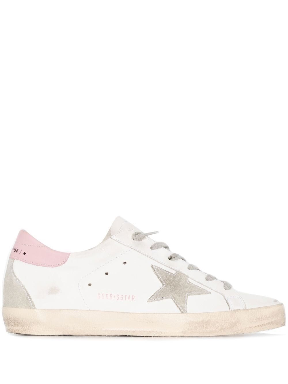 Golden Goose Leather Upper Sneakers With Suede Star Patch In Neutral