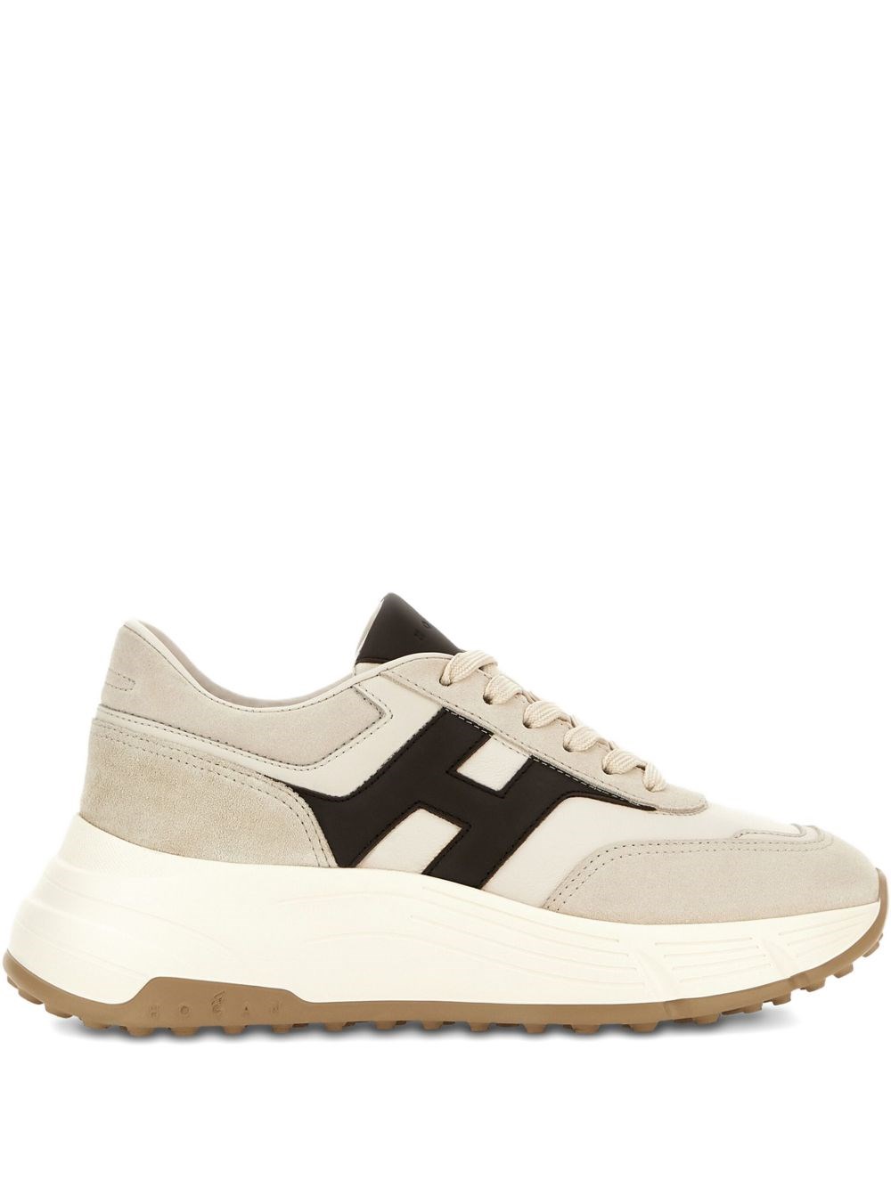 Hogan Hi-fi Suede And Nappa Leather Sneakers Shoes In Multi