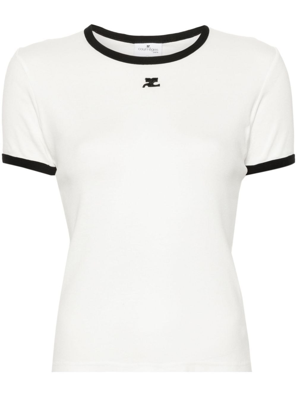 Courrèges Cotton T-shirt In White