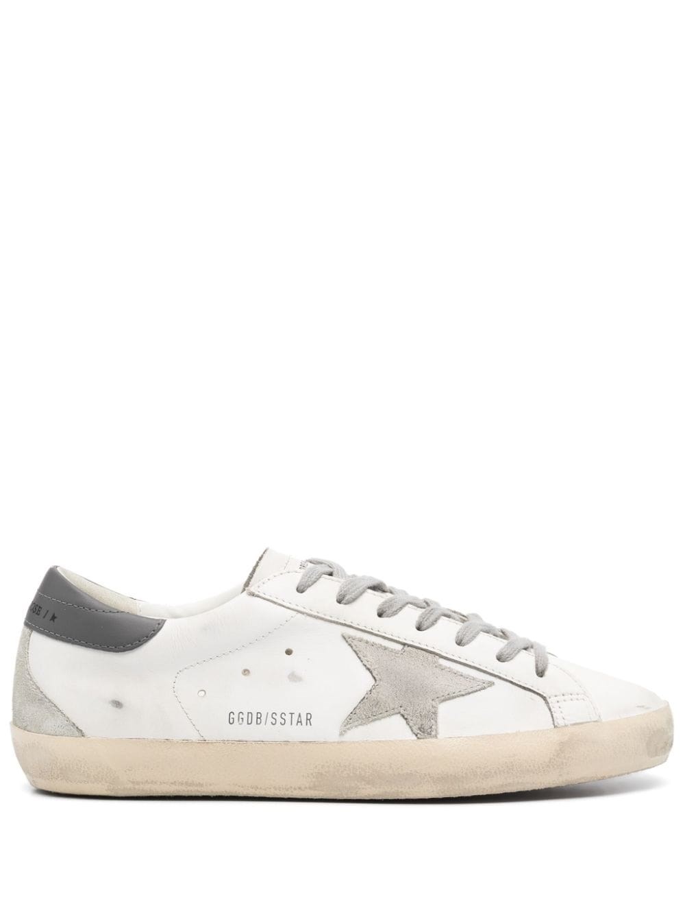 Golden Goose Panelled Sneakers With Signature Star Patch And Distressed Effect In Neutral