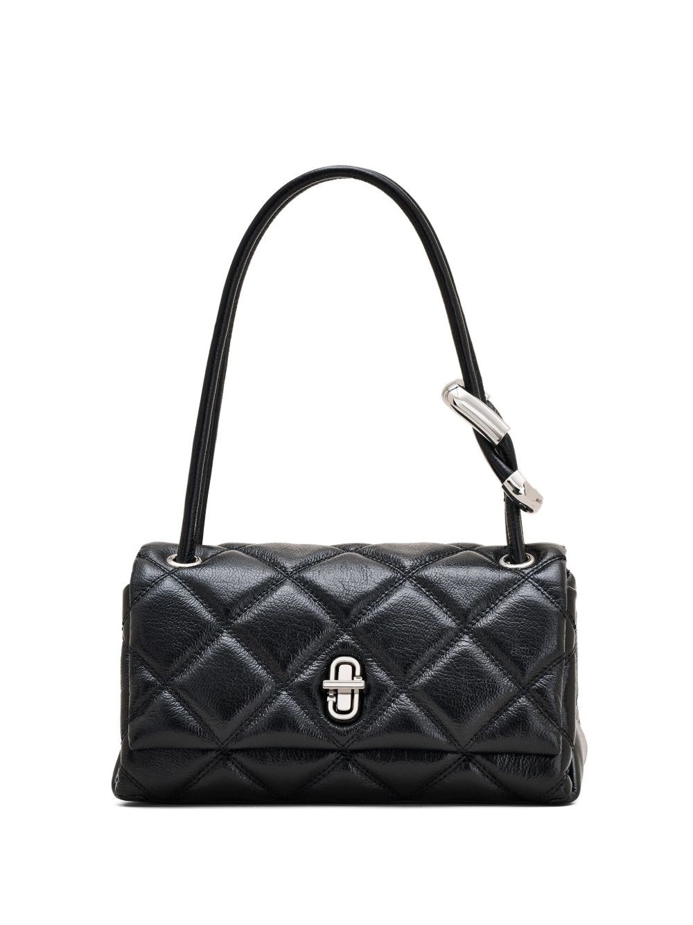 Marc Jacobs The Dual Chain Mini Leather Shoulder Bag In Black