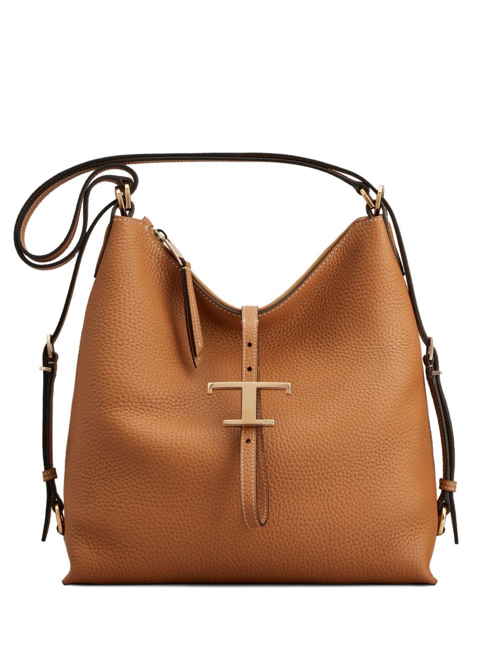 Tod's T Timeless Small Leather Shoulder Bag In Brown