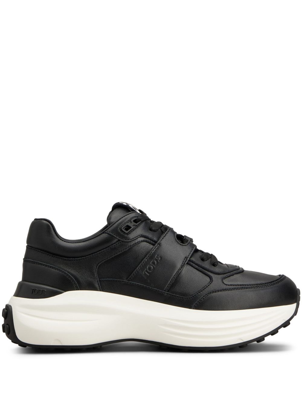 Tod's Leather Sneakers In Black