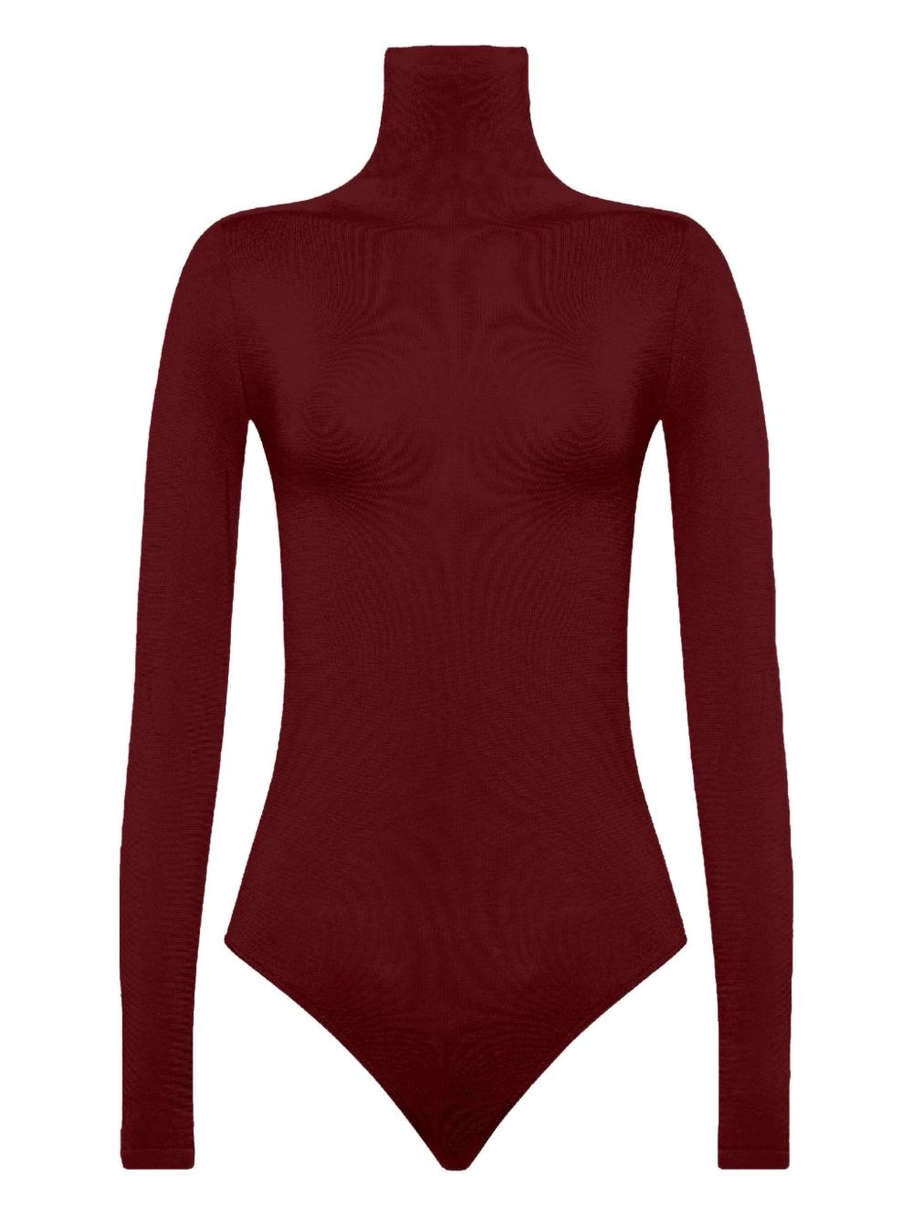 Wolford Seamless Long Sleeve Turtleneck Bodysuit In Red