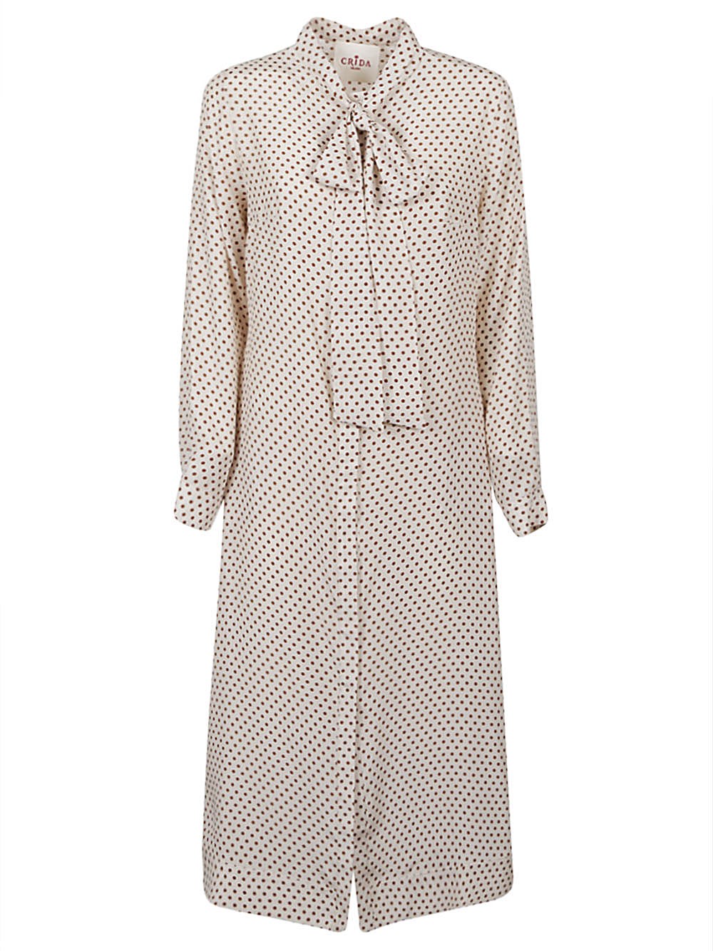 Cri.da Crida Polka Dot Silk Midi Dress