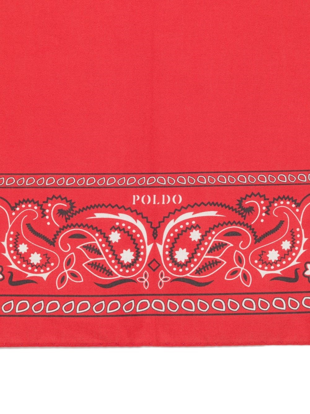 Poldo Dog Couture Beige Bandana In Red