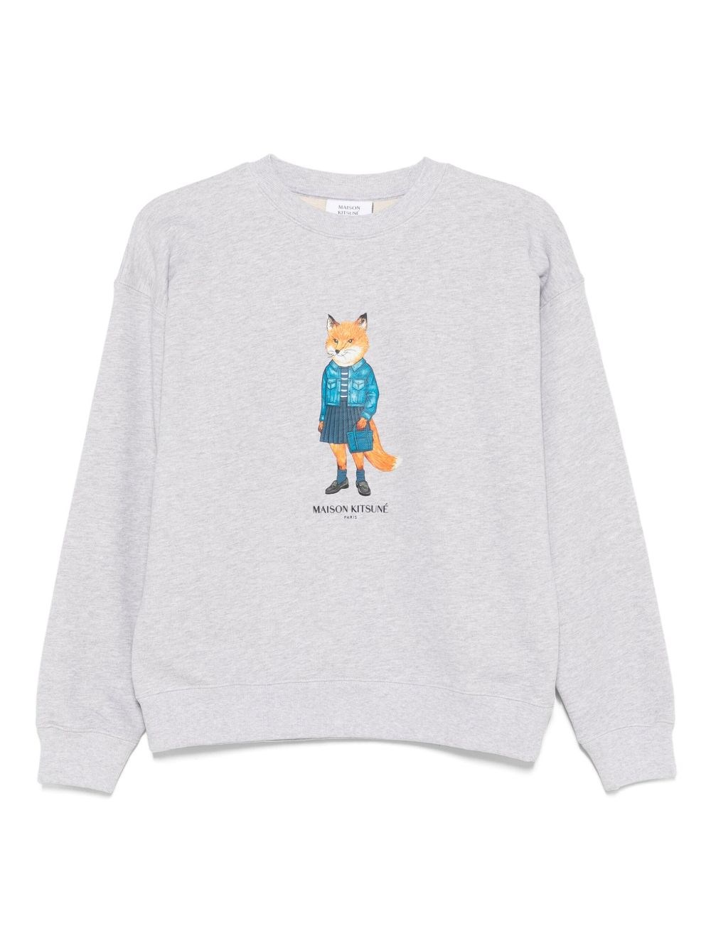 Maison Kitsuné Woman Sweatshirt Light Grey Size Xs Cotton In Gray