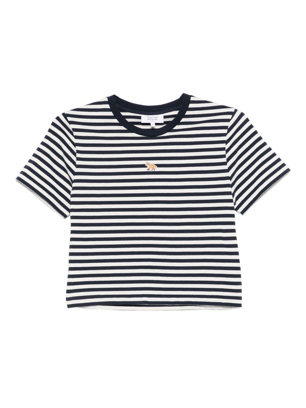 Baby Fox Striped Cotton T-Shirt - MAISON KITSUNE' - Modalova