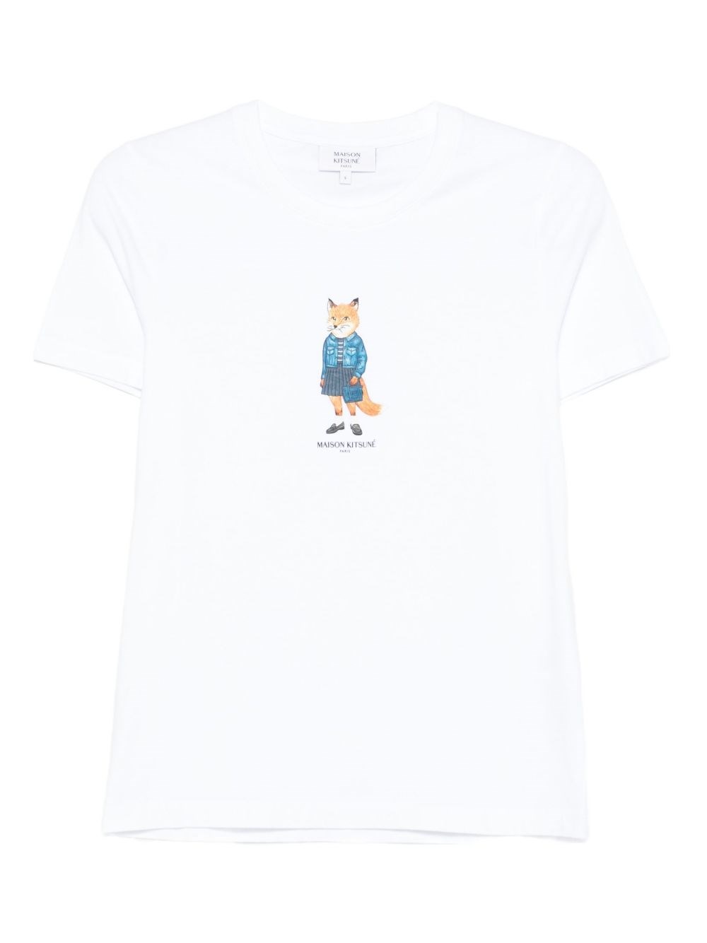 Maison Kitsuné White Dressed Fox Cotton T-shirt In White