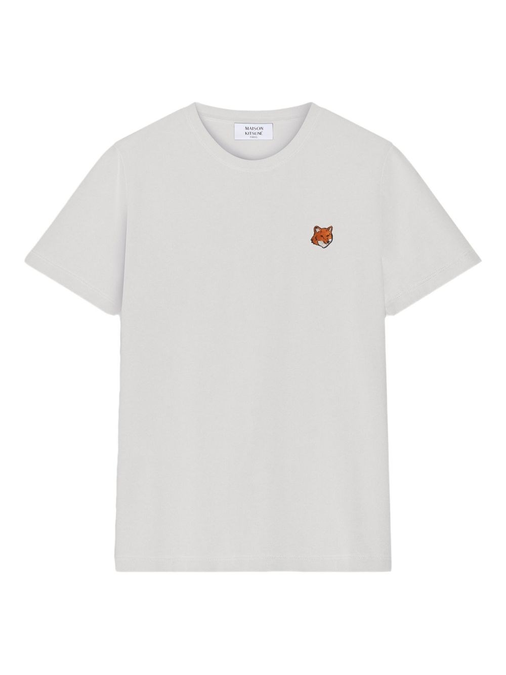 Maison Kitsuné Maison Kitsune White Cotton T-shirt In Gray