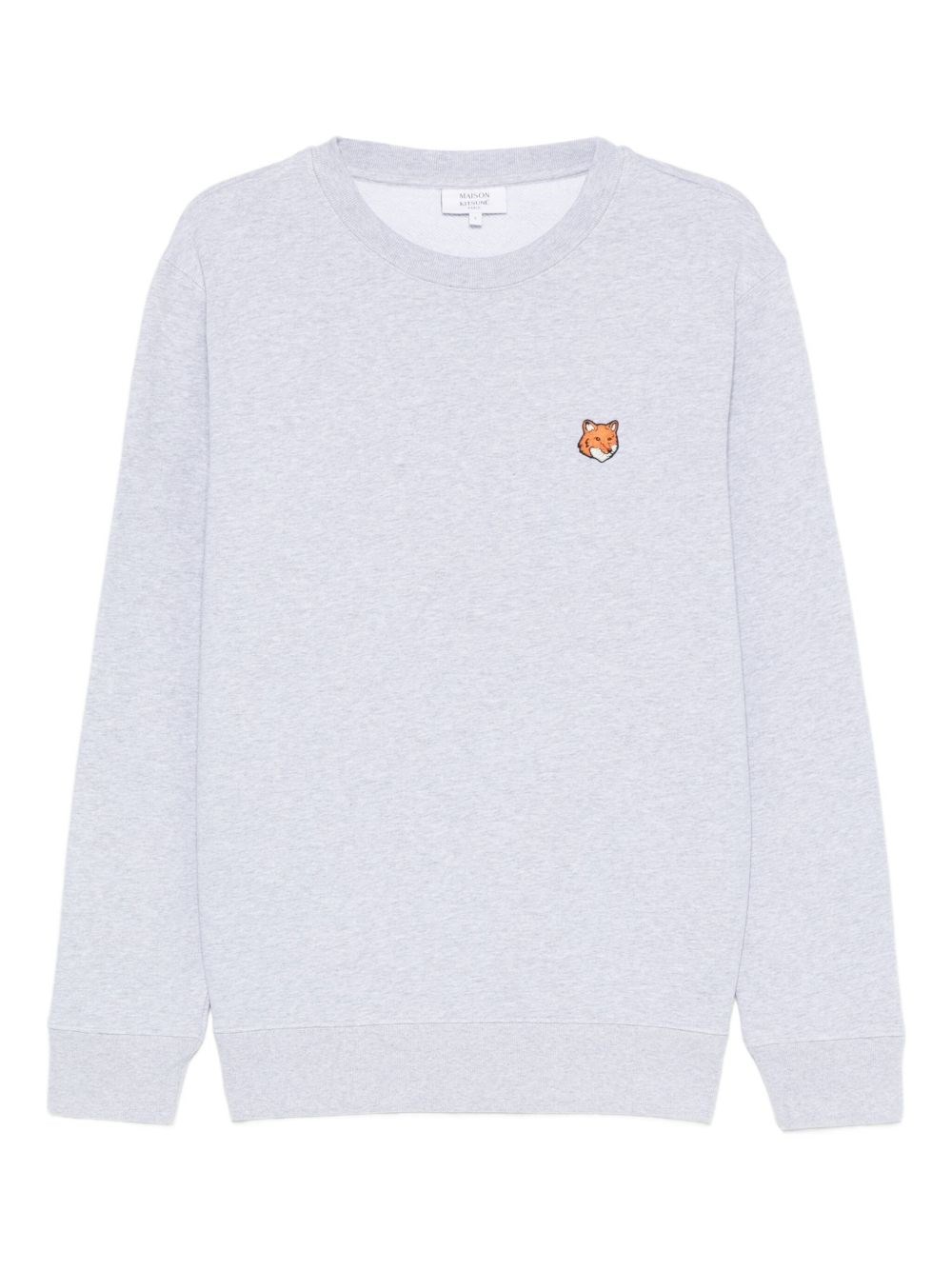 Maison Kitsuné Fox Head Regular Fit Sweatshirt In Gray
