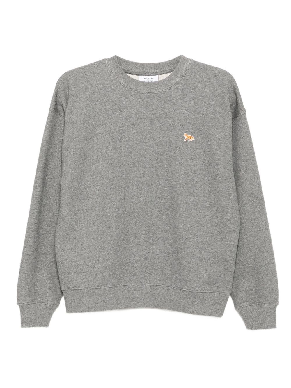 Maison Kitsuné Maison Kitsune' Baby Fox Cotton Sweatshirt In Gray