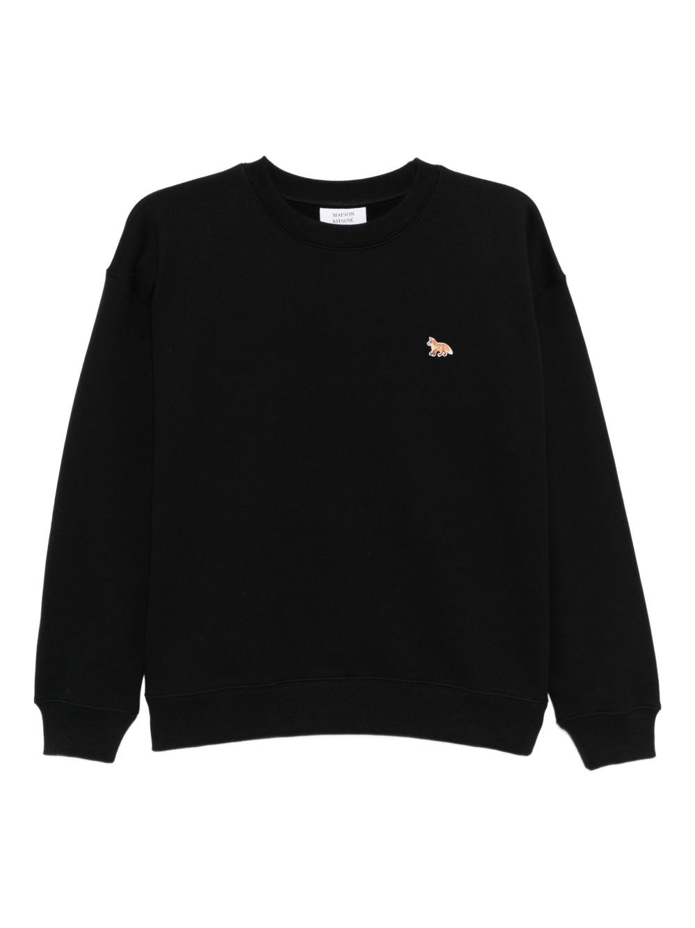Maison Kitsuné Baby Fox Cotton Sweatshirt In Black