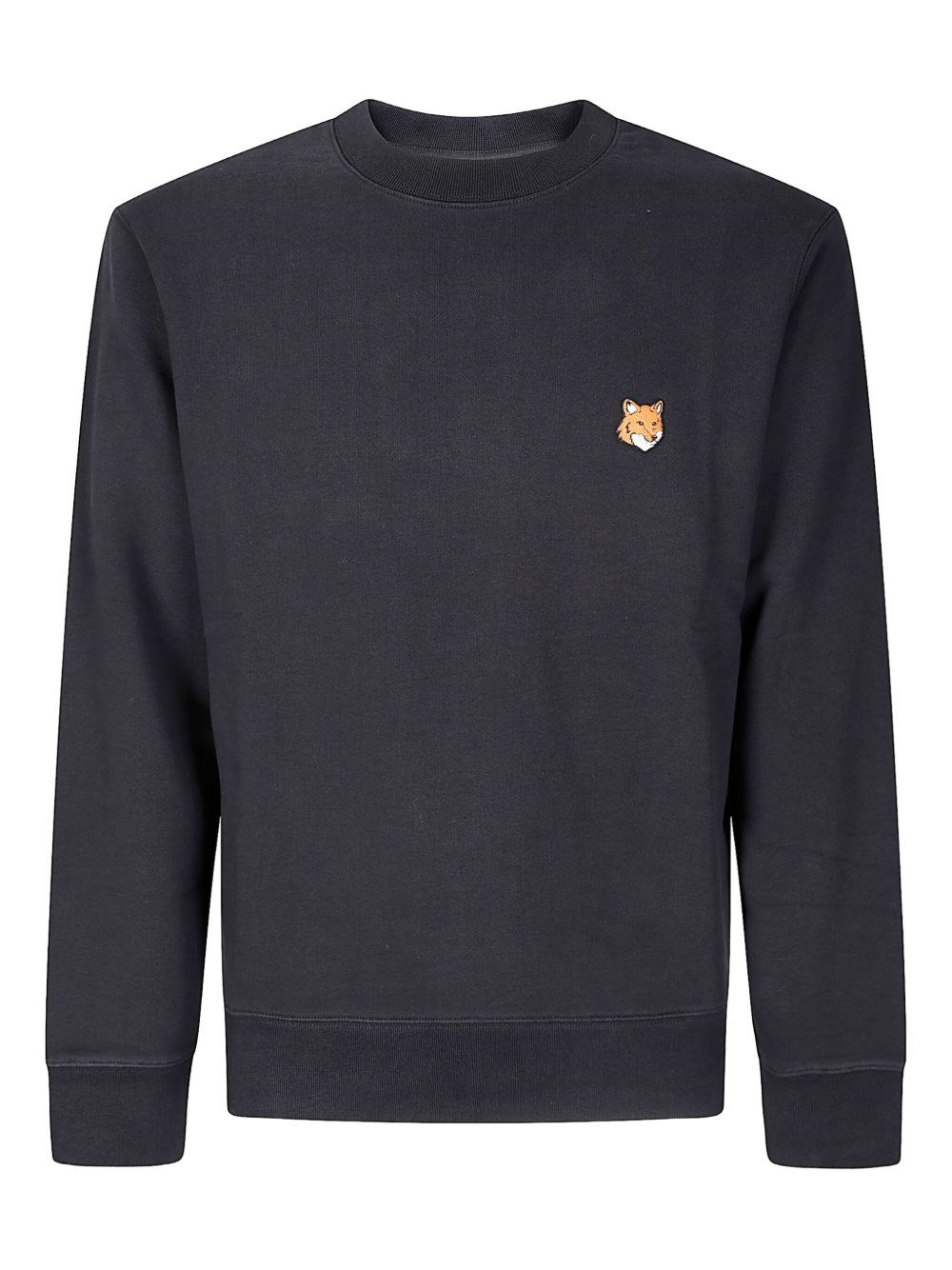 Maison Kitsuné Cotton Sweatshirt Featuring Fox Head Design In Blue