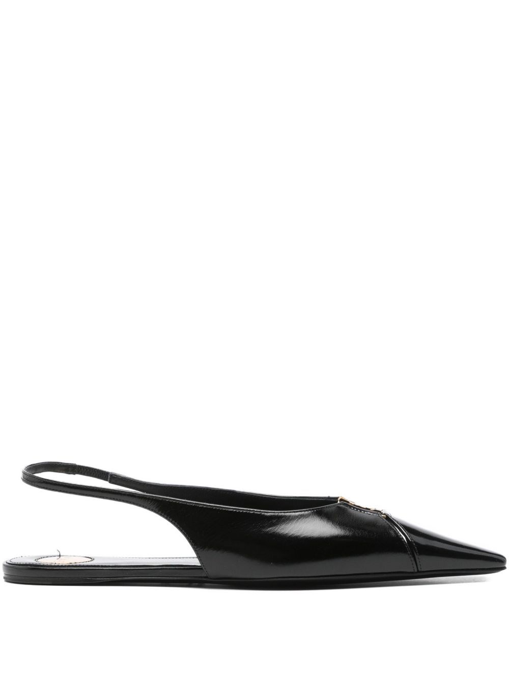 Babylone Leather Slingback Ballets - Saint Laurent - Modalova