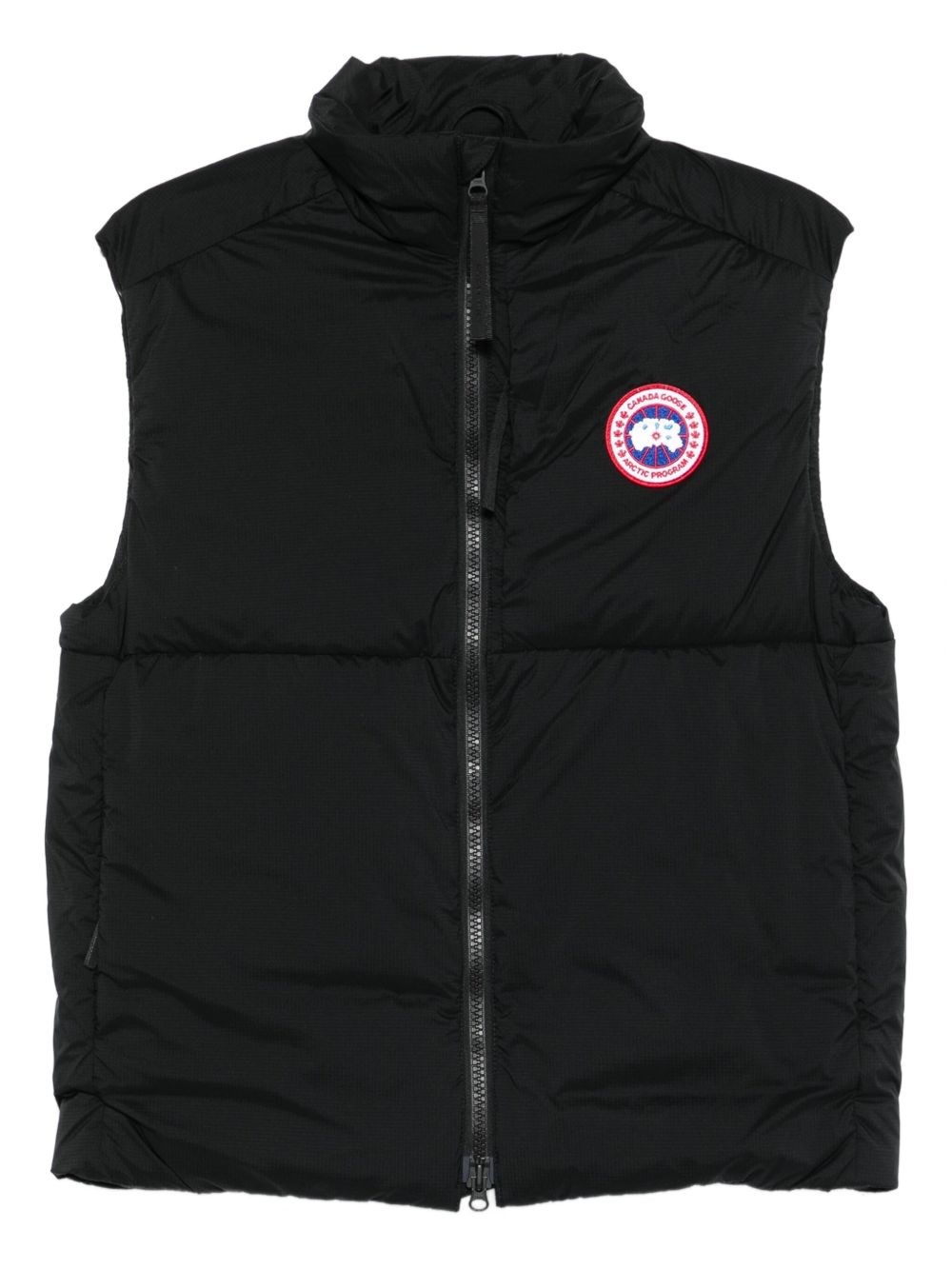 Canada Goose Mens Black Mersey Funnel-neck Recycled-wool-blend Vest In Black