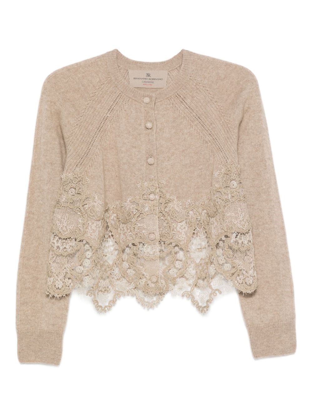 Lace Cashmere Cardigan - Ermanno Scervino - Modalova