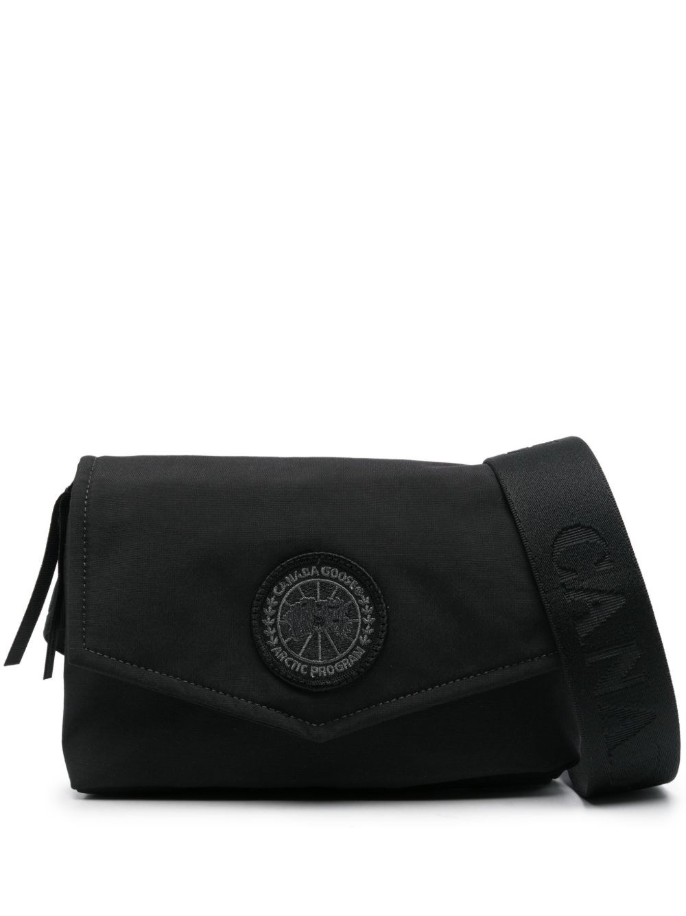 Canada Goose Compact Nylon Waist Bag With Adjustable Strap In Black