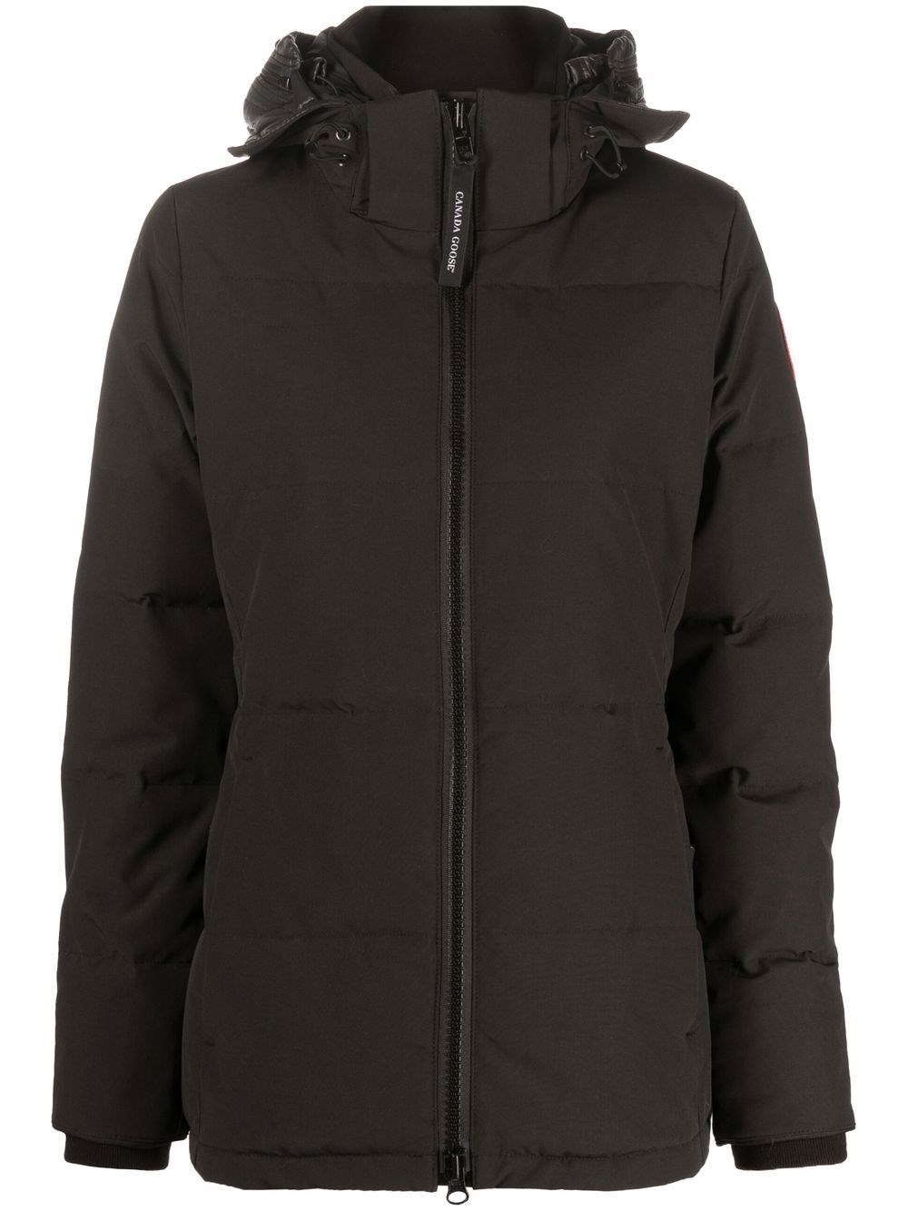 Canada Goose Hooded Quilted Jacket Long Sleeves In Brown