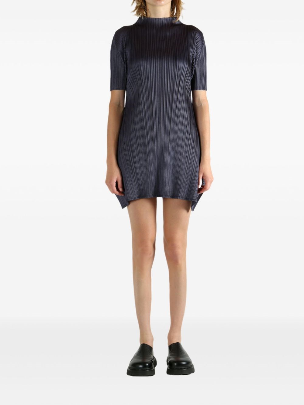 Issey Miyake Pleats Please Pleated Midi Tunic In Green
