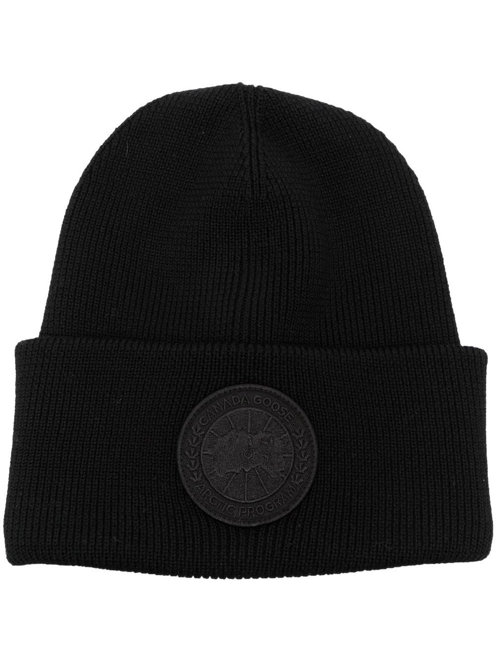 Canada Goose Cuffia Arctic In Lana Nera Uomo In Black