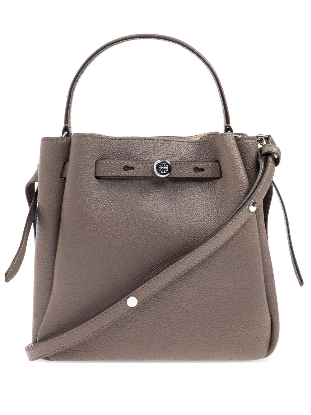 Tory Burch Small Romy Leather Bucket Bag In Brown