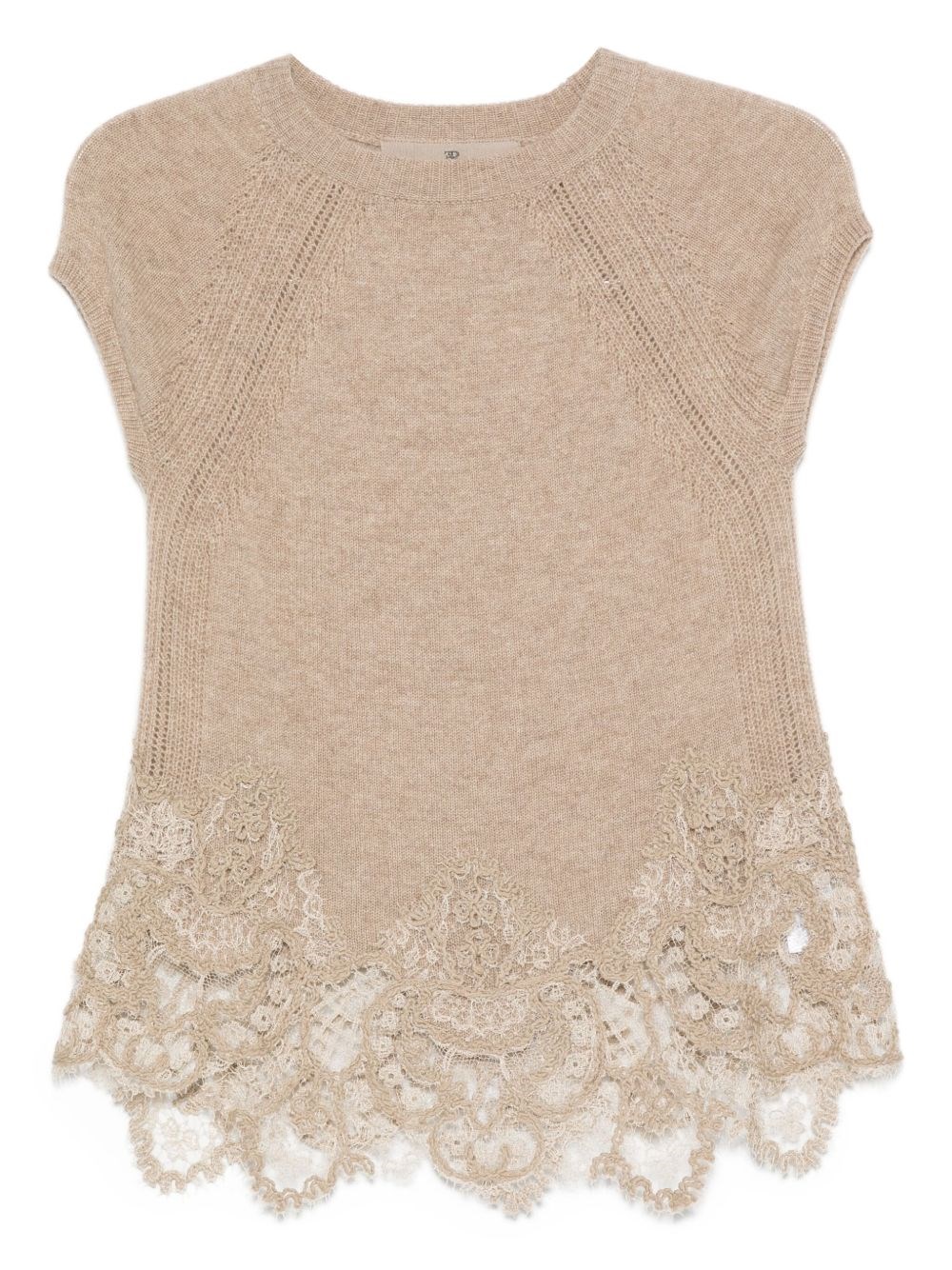 Ermanno Scervino Lace Cashmere Top - Ermanno Scervino - Modalova