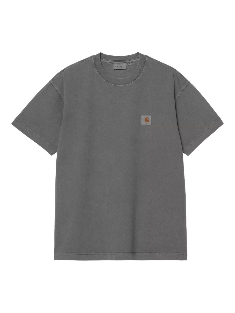 Carhartt Cotton T-shirt With Logo And Short Sleeves In Gray