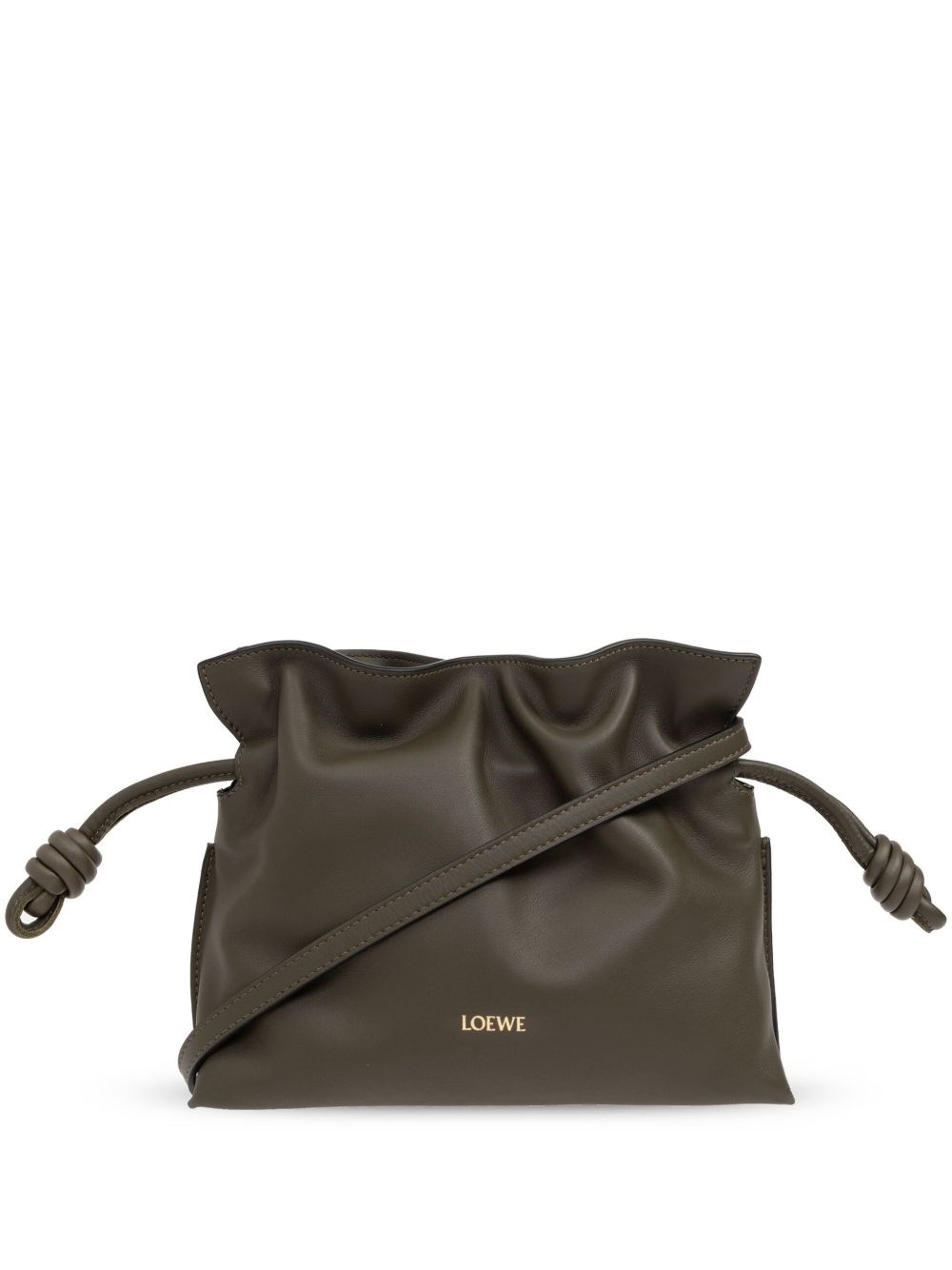 Loewe Flamenco Mini Leather Clutch In Green