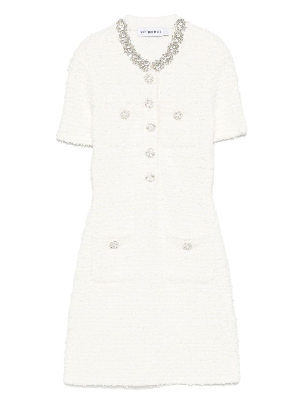 Self-portrait Self Portrait Crystal Embellished Dress In Multi