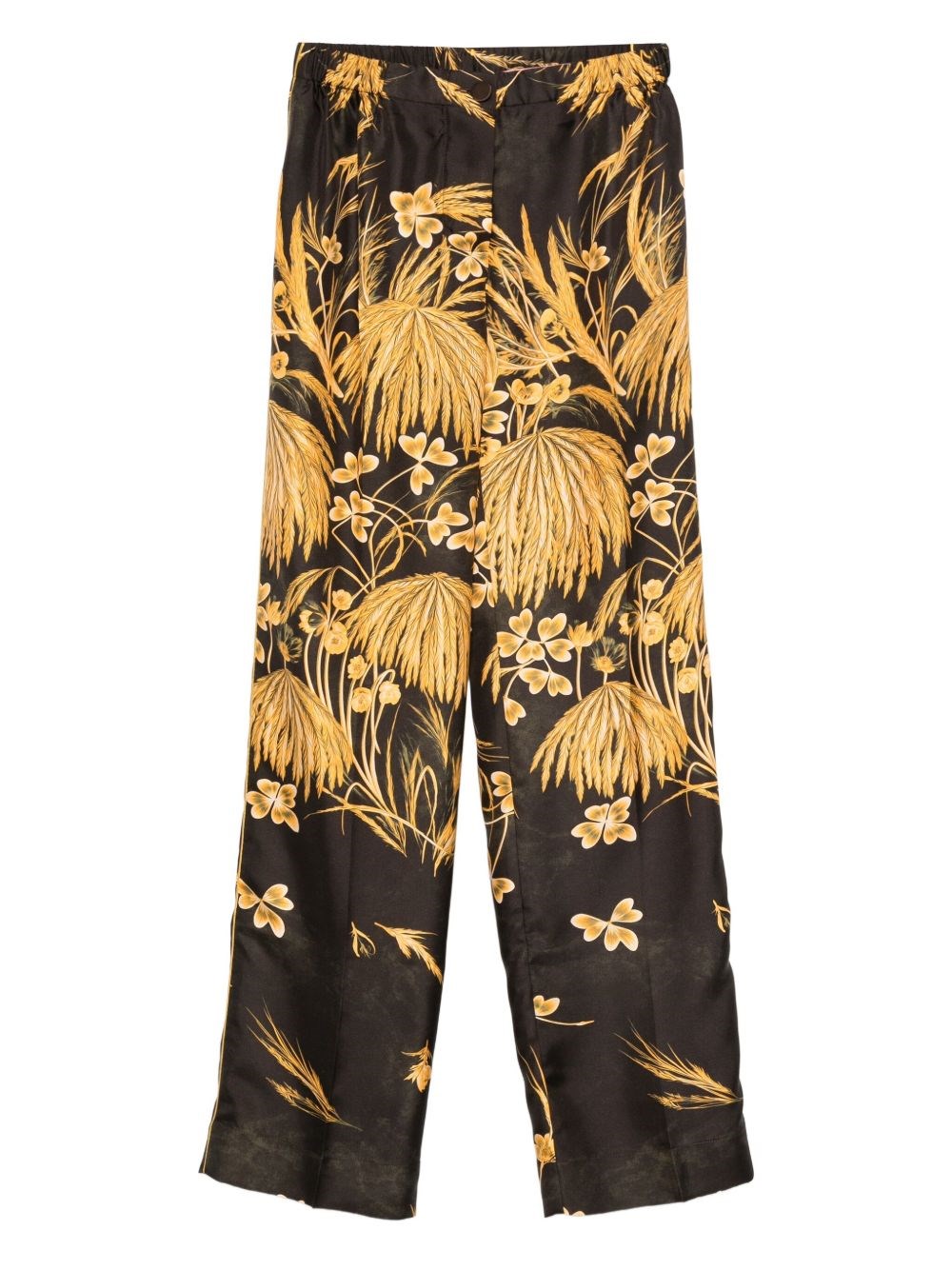 F.r.s For Restless Sleepers For Restless Sleepers Printed Silk Trousers In Multi