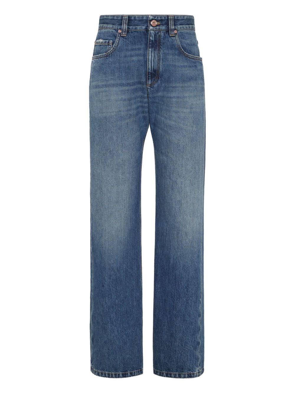 Brunello Cucinelli Denim Cotton Jeans In Blue