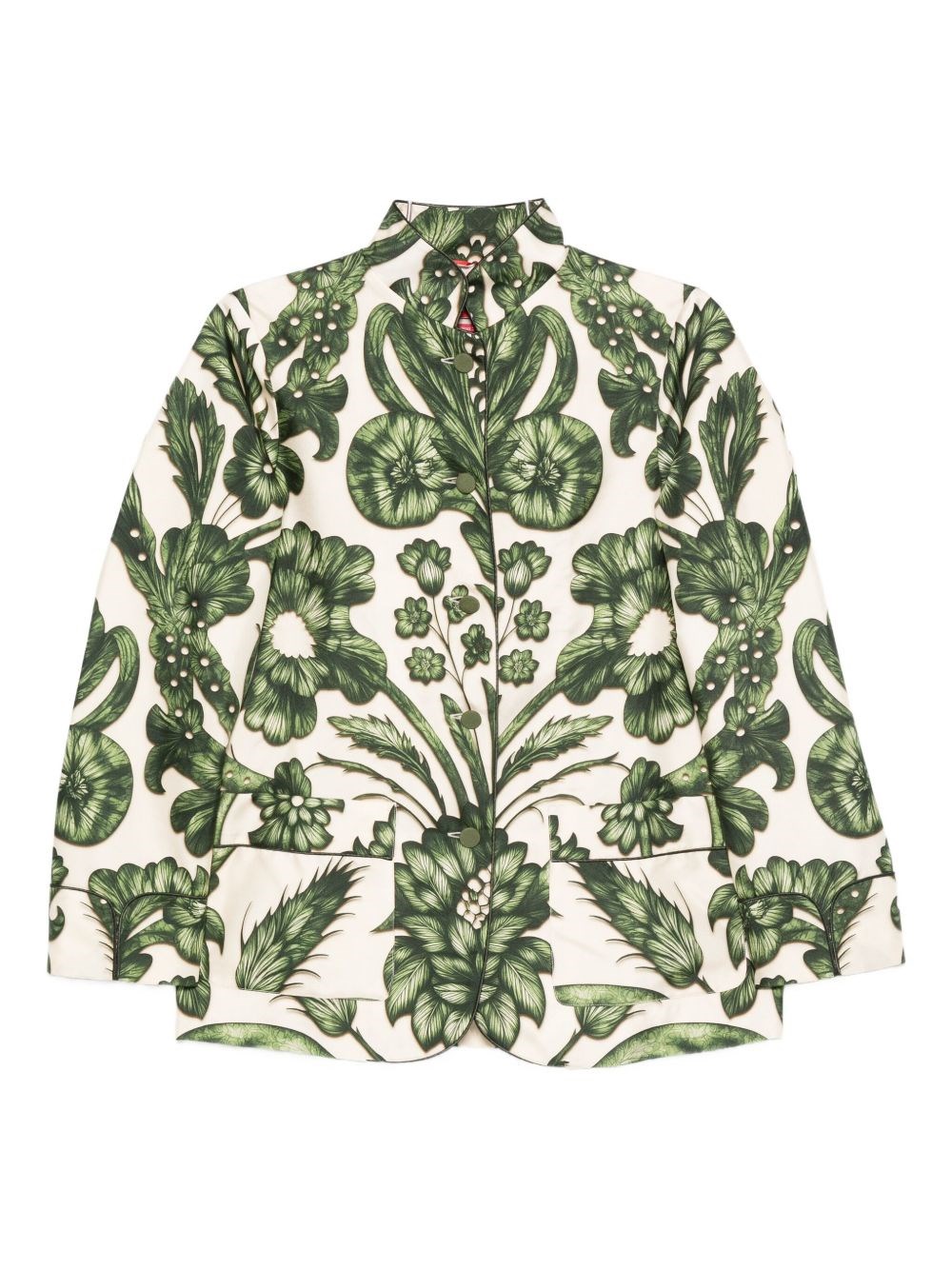 F.r.s For Restless Sleepers For Restless Sleepers Printed Silk Shirt In Green