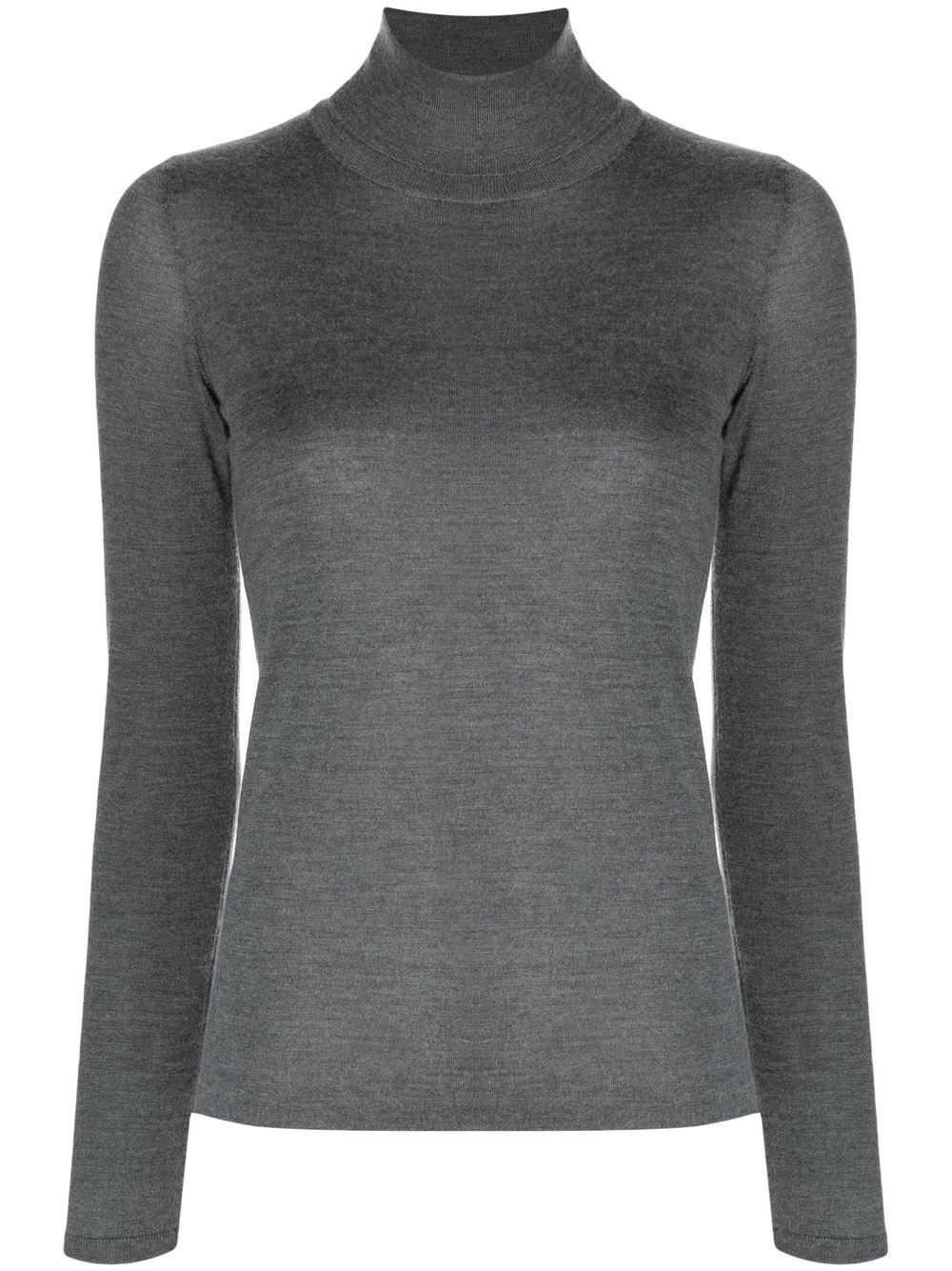Brunello Cucinelli Cashmere Silk Blend Roll Neck Sweater In Multi