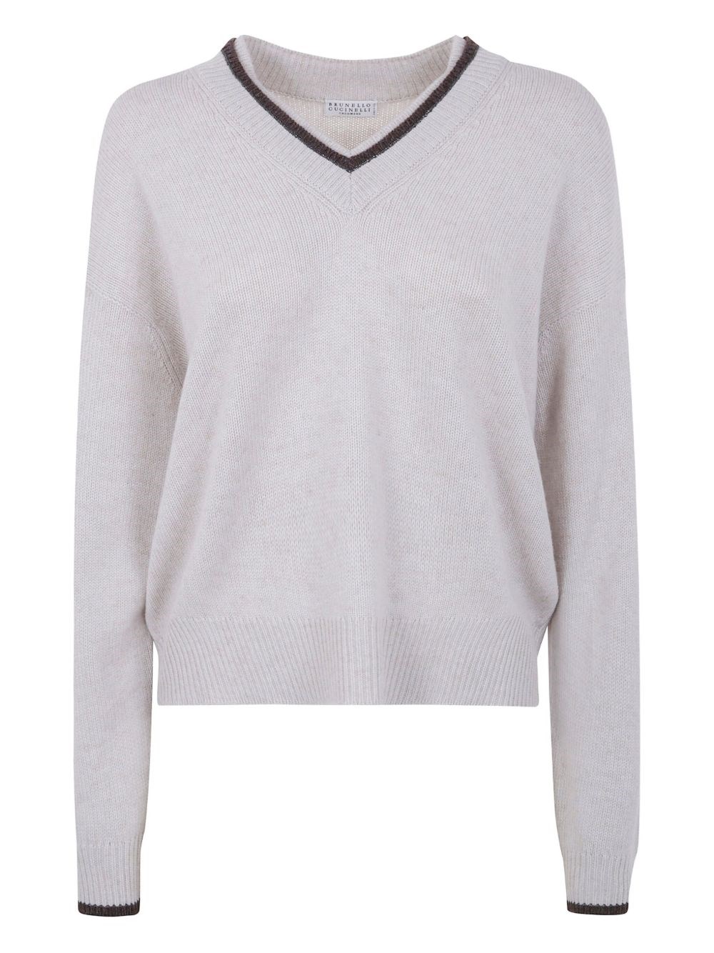Cashmere V-Necked Sweater - Brunello Cucinelli - Modalova