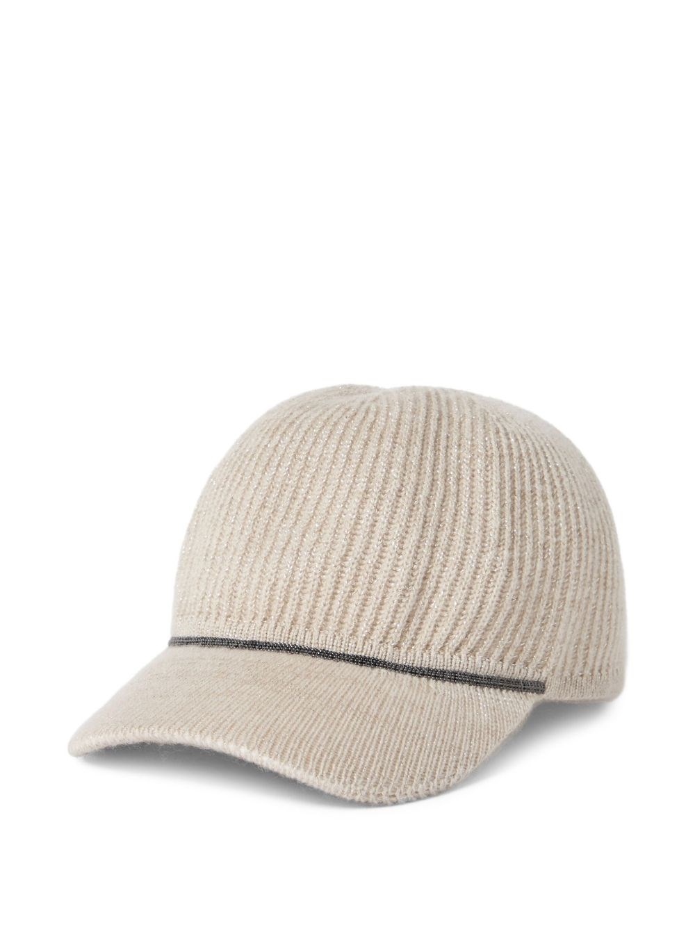 Brunello Cucinelli Cashmere Baseball Cap In Sand