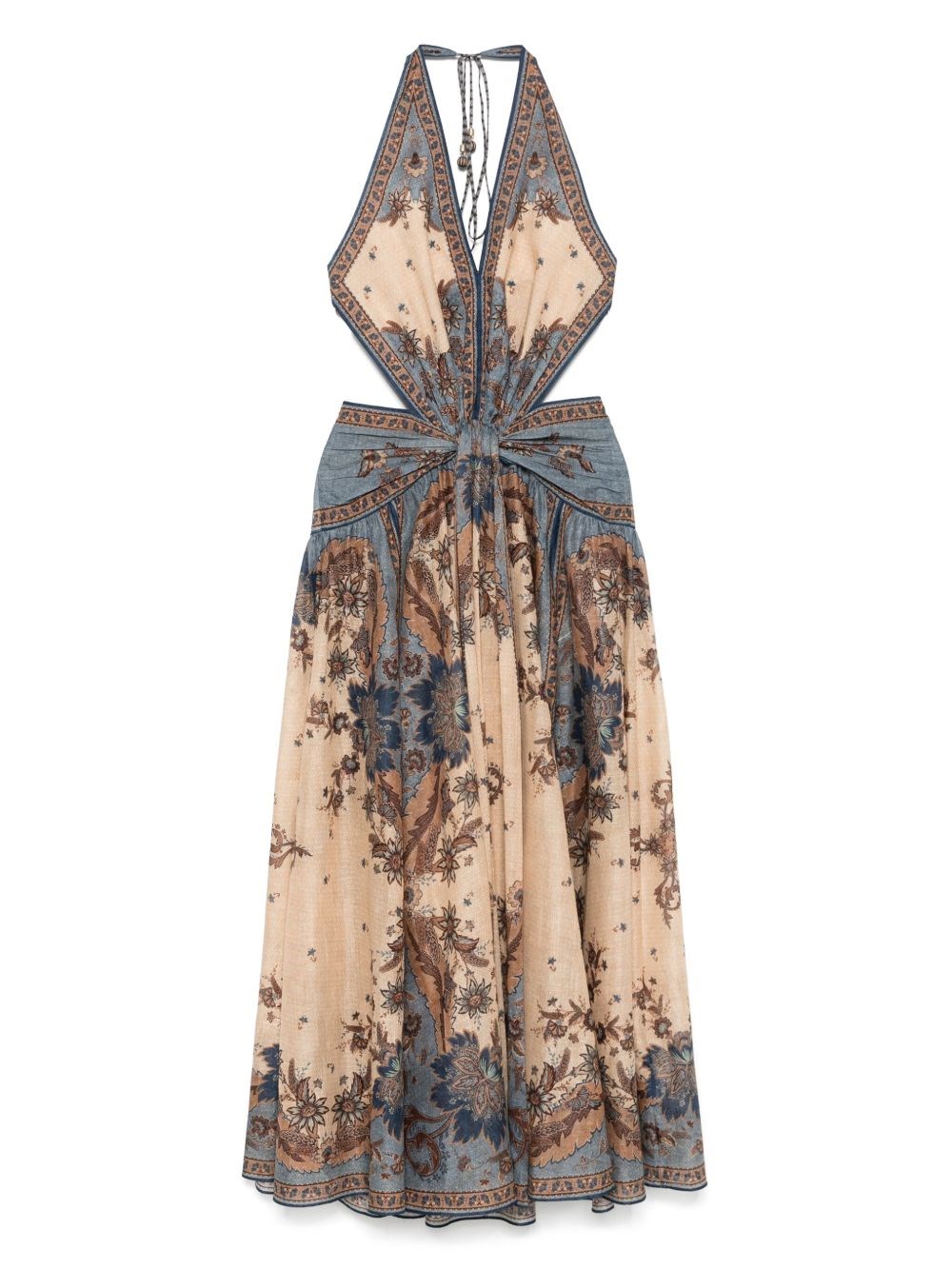 Zimmermann Ascension Printed Maxi Dress In Neutral