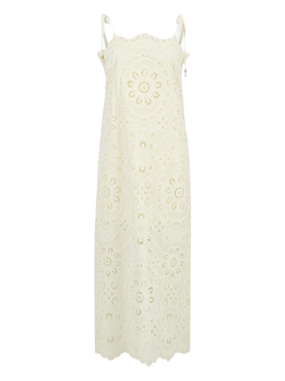 Zimmermann Rhiannon Embroidered Dress In White
