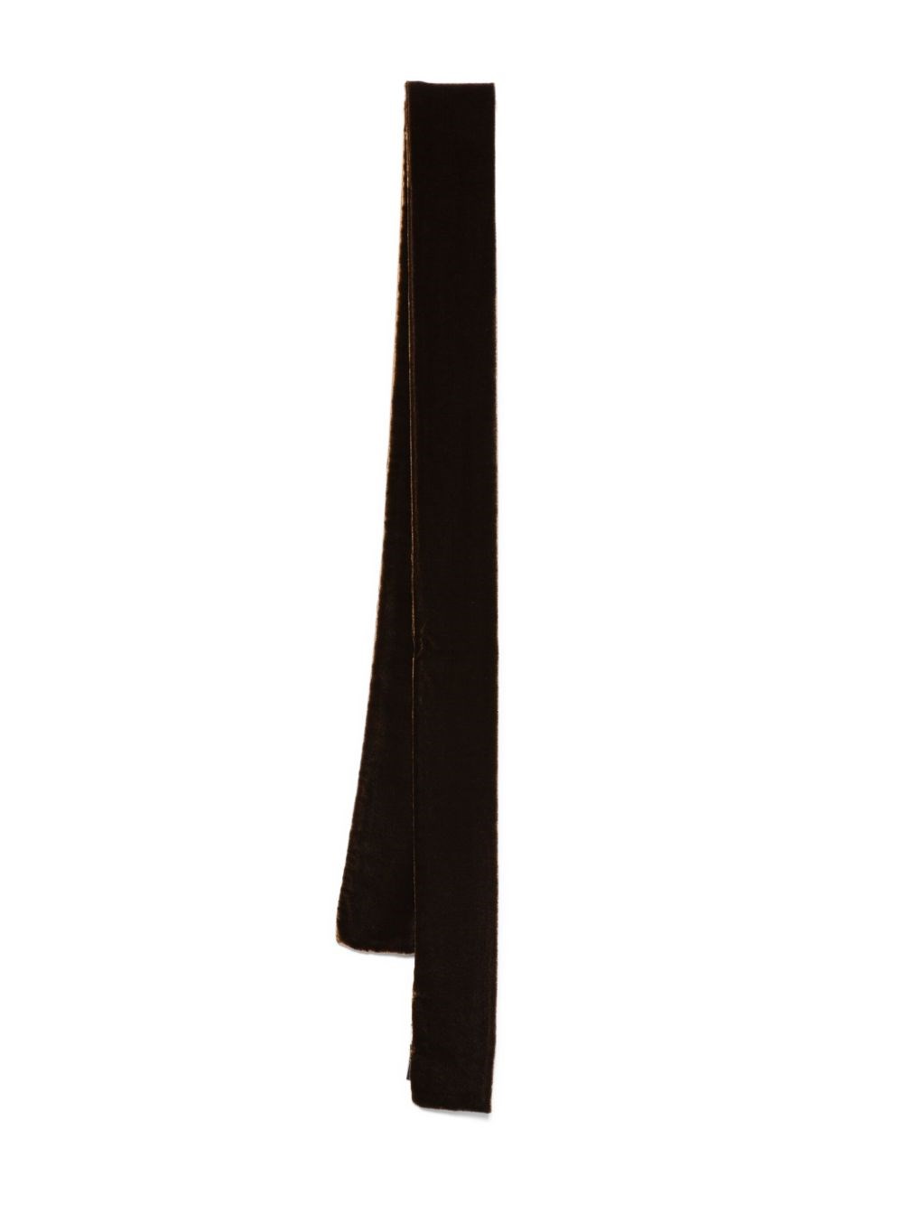 Emporio Armani Luxurious Long Velvet Scarf In Brown