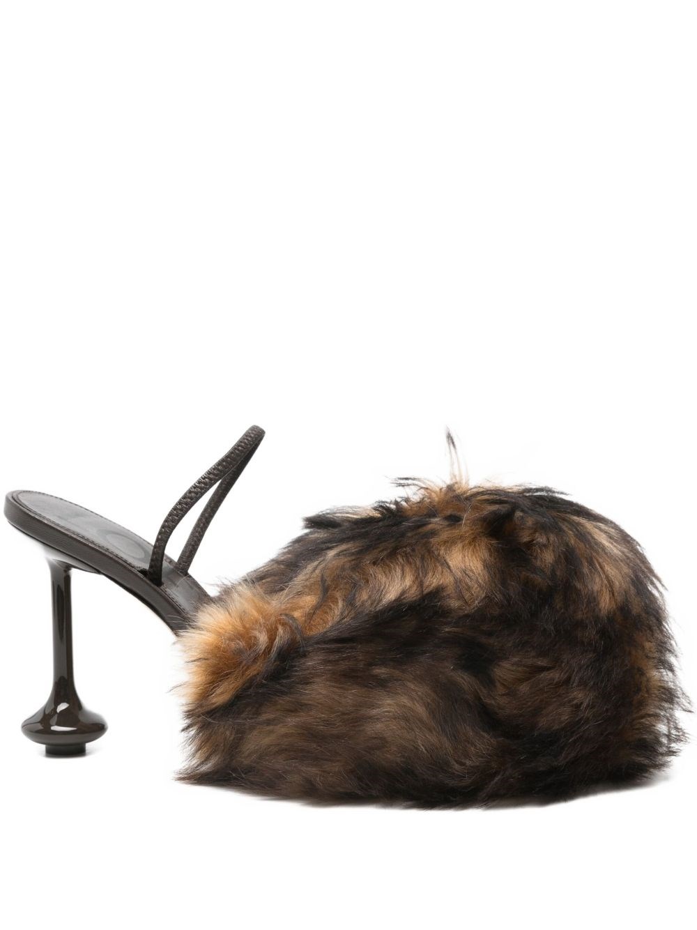 Loewe 90mm Braided-strap Fur Sandals In Multi