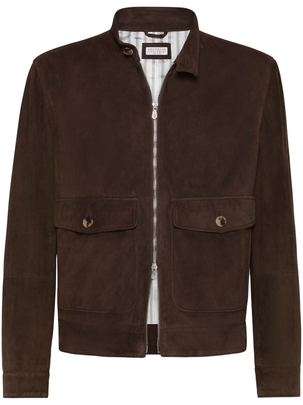 Brunello Cucinelli Bomber Leather Jacket Clothing