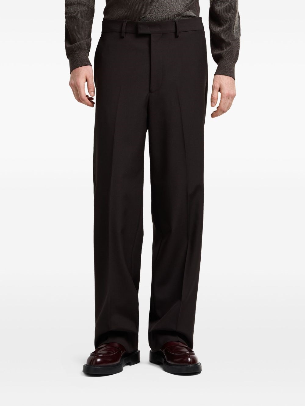 Emporio Armani Blue Virgin Wool Suit In Black